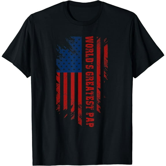 World's Greatest Pap American Flag Men Father's Day Gift T-Shirt