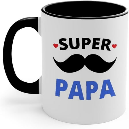 World’s Greatest Papa Mug, Funny Coffee Cup for Dad or Grandpa, 11oz Ceramic Mug for Him,Unique Fun Gifts for Men, Gifts from Christmas, Birthday (Mug #1)