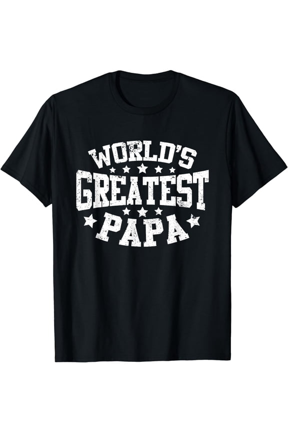 World's Greatest Papa Shirt Funny Dad Father's Day T-Shirt