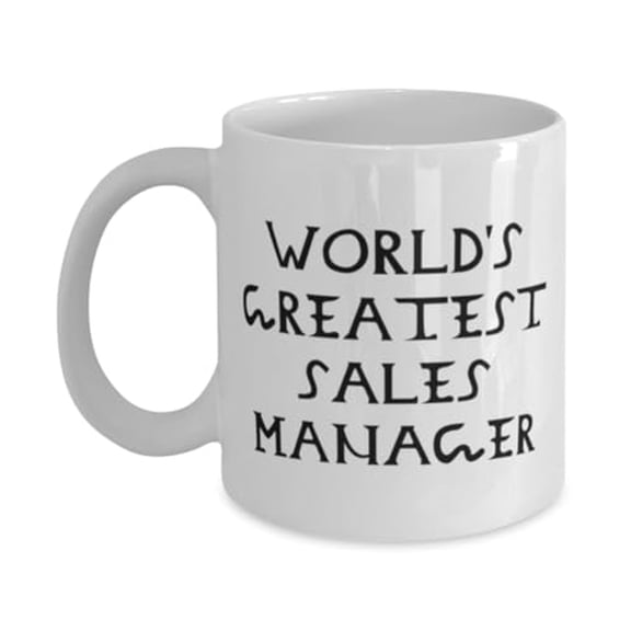 World's Greatest Sales Manager 11oz Mug, Sales manager Present From Team Leader, Funny Cup For Colleagues