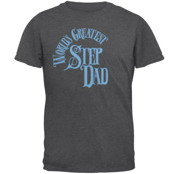 World's Greatest Step Dad Mens T Shirt Dark Heather LG