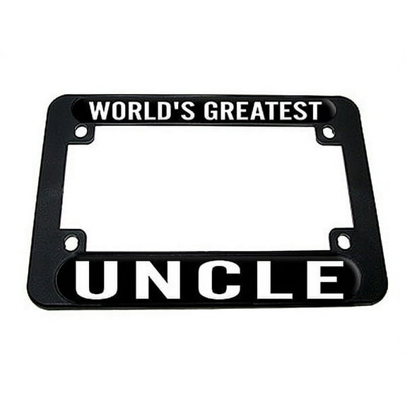 World's Greatest Uncle Motorcycle License Plate Frame