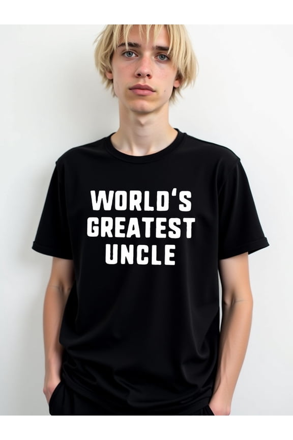World's Greatest Uncle Tee men funny t shirts black gifts elegant Comfortable loose T-shirt Hip-hop street style Trendy Unisex Shirt Printed tshirts