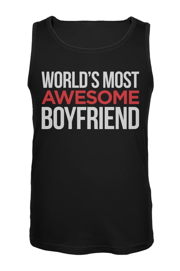 World's Most Awesome Boyfriend Black Mens Tank Top - Medium