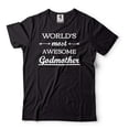 thumbnail image 1 of World's Most Awesome Godmother Shirt God Mother Gift Godmother Shirt Godmother Christmas Gifts (4X-Large Black), 1 of 6