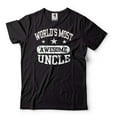 thumbnail image 1 of World's Most Awesome Uncle Shirt Uncle Birthday Tee Father's Day Uncle Shirt Funny Uncle Tee (XX-Large Black), 1 of 6