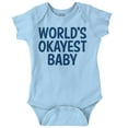 thumbnail image 1 of World's Okayest Baby Hilarious Romper Boys or Girls Infant Baby Brisco Brands 18M, 1 of 6