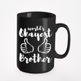 thumbnail image 1 of World's Okayest Brother, Black 15oz Ceramic Mug, 1 of 5