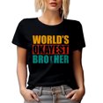 thumbnail image 1 of World's Okayest Brother, Siblings Day - Funny Sibling Appreciation, Black T-Shirt, Medium, 1 of 5