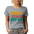 thumbnail image 1 of World's Okayest Brother, Siblings Day, Funny Sibling Appreciation, Heather Grey T-Shirt, XL, 1 of 5