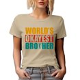 thumbnail image 1 of World's Okayest Brother, Siblings Day, Funny Sibling Appreciation, Tan T-Shirt, 3XL, 1 of 5