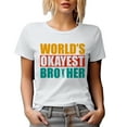 thumbnail image 1 of World's Okayest Brother, Siblings Day, Funny Sibling Appreciation, White T-Shirt, Small, 1 of 5