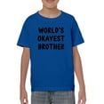 thumbnail image 1 of World's Okayest Brother T-Shirt Juniors -Smartprints Designs,  Small, 1 of 4