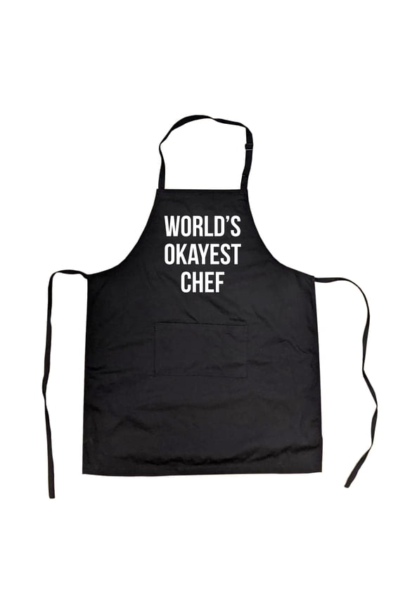 World's Okayest Chef Apron Funny Summer Cookout Apron