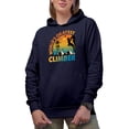 thumbnail image 1 of World's Okayest Climber - Rock Climber or Climbing Enthusiast, Navy Blue Hooded Sweatshirt or Hoodie, Small, 1 of 5