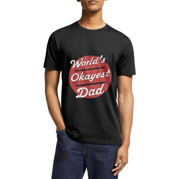 World's Okayest Dad T-Shirt: The Perfect Funny Gift for Step Fathers | Celebrate This Father's Day with A Dad Joke
