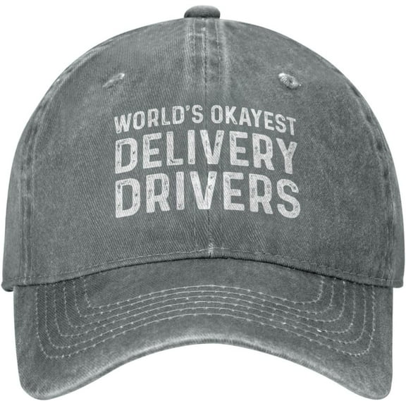 World's Okayest Delivery Drivers Hat for Men Baseball Hats with Design Cap
