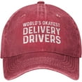 thumbnail image 1 of World's Okayest Delivery Drivers Hat for Men Baseball Hats with Design Cap, 1 of 5