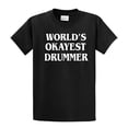 thumbnail image 1 of World's Okayest Drummer T Shirt Funny Tee for Drummers-Black-XL, 1 of 1