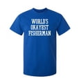 thumbnail image 1 of World's Okayest Fisherman Sarcastic Humor Graphic Novelty Funny Tall T Shirt, 1 of 1