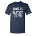 thumbnail image 1 of World's Okayest Golfer Sarcastic Humor Graphic Novelty Funny Tall T Shirt, 1 of 1