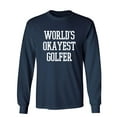 thumbnail image 1 of World's Okayest Golfer Sarcastic Novelty Gift Idea Adult Humor Funny Men's Long Sleeve Shirts, 1 of 3