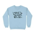 thumbnail image 1 of World's Okayest Mom Graphic Design Sweatshirt (LightBlue, S), 1 of 14
