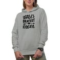 thumbnail image 1 of World's Okayest Mom, Mother's Day, Heather Grey Hooded Sweatshirt or Hoodie, Large, 1 of 5