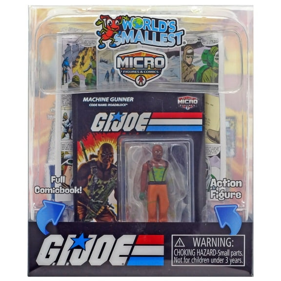 World's Smallest G.I. Joe Roadblock Micro Figure & Comic