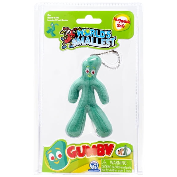 Worlds Smallest Gumby Plush Toy, Mini Soft Stuffed Collectible, Classic Character, Ages 6+