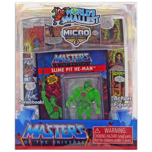 World's Smallest Masters of the Universe Slime Pit He-Man Micro Figure & Comic