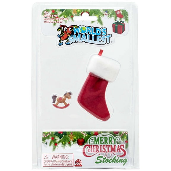 World's Smallest Merry Christmas Stocking (Rocking Horse)