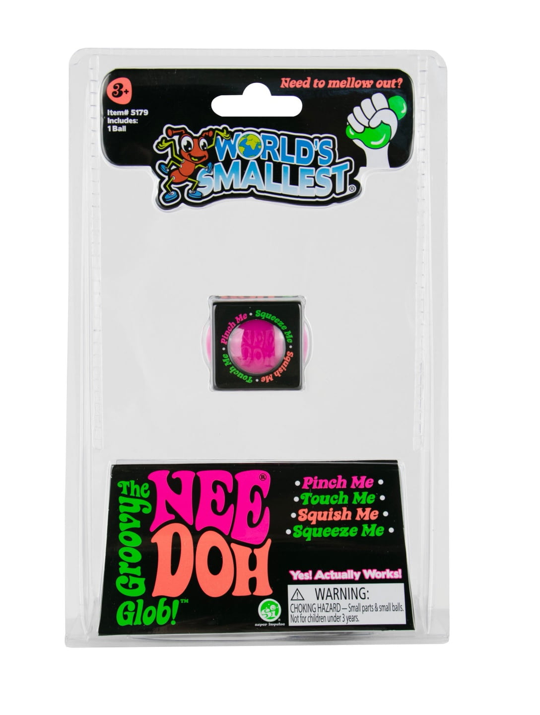 World's Smallest Needoh Squeezable Stress Ball, Multicolor