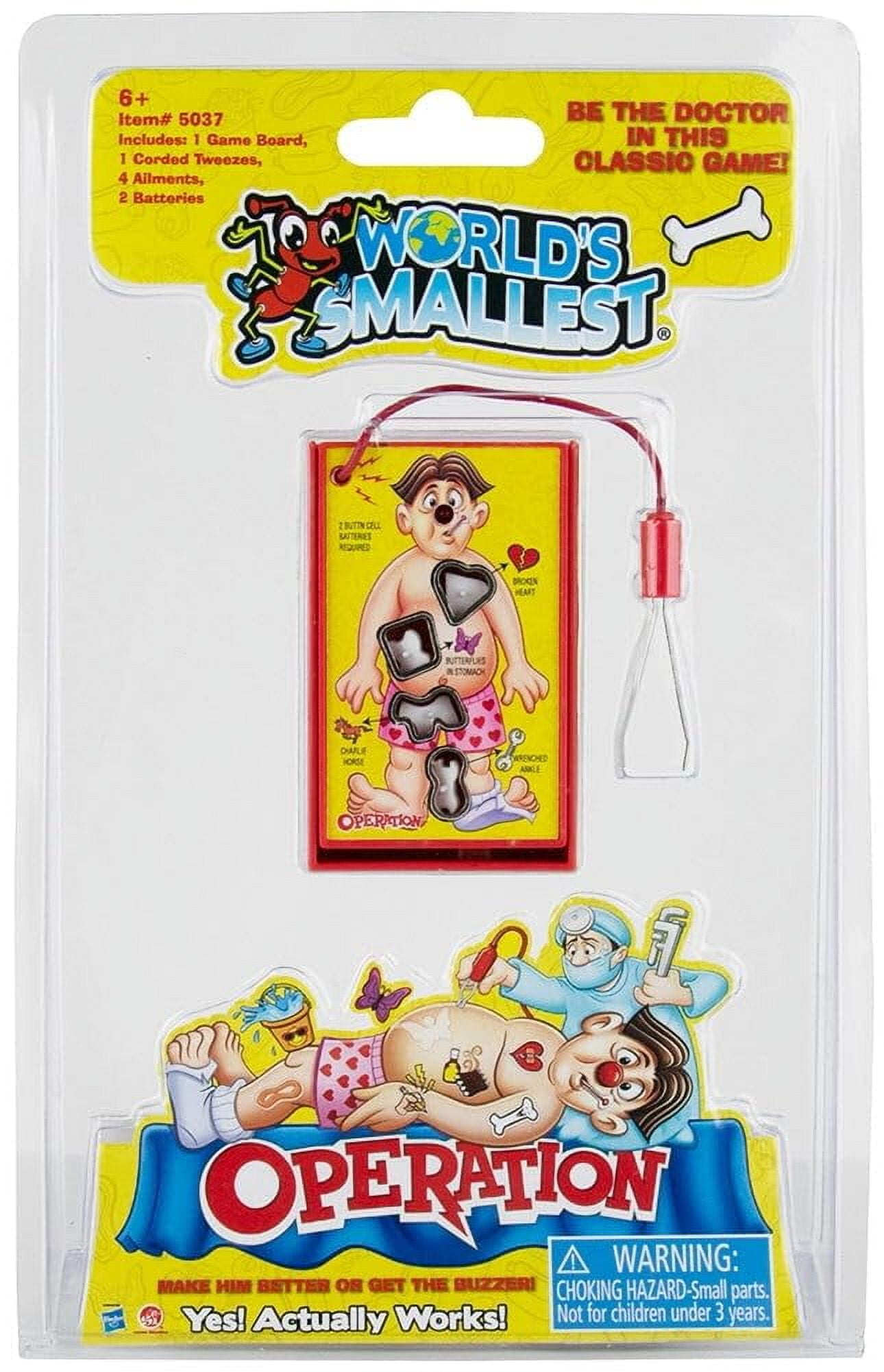 Worlds Smallest Operation Board STF9Game, 1 Pack, 1 Player, Operation Electronic Board Game Small Version, Family Games for Kids, Board Games for 1+ Player, Funny Games for Kids 8+, Kids Gifts