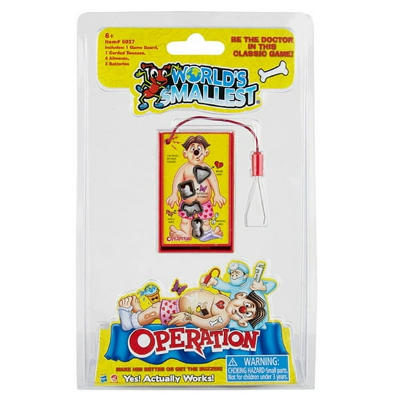 World’s Smallest Operation Game – Fully Functional Mini Classic with Lights and Sounds