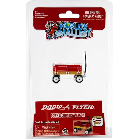 World's Smallest Radio Flyer Town & Country Wagon Toy,2.5 in. x 1.0 in. x 2.0 in.