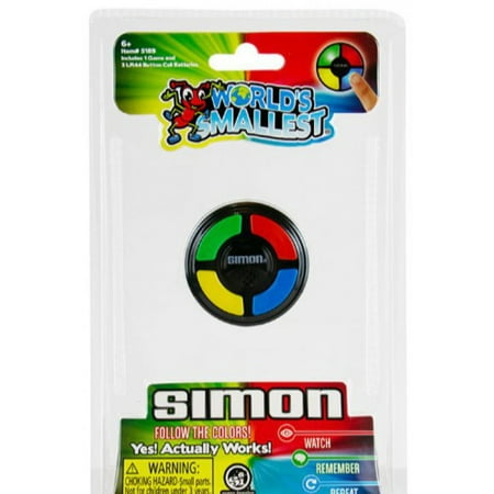 Super Impulse World's Smallest Simon for Adults Board Games, Plastic Multicolor