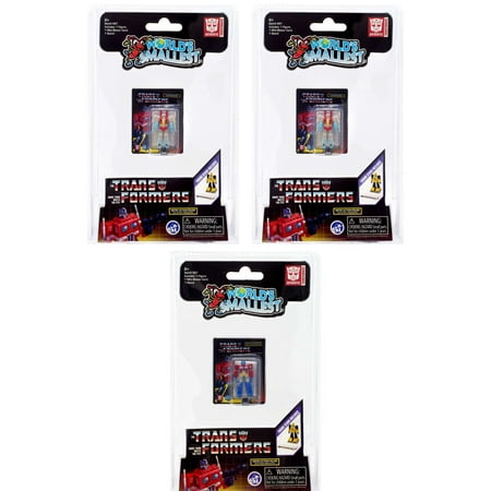 World's Smallest Transformers Optimus Prime, Bumblebee & Starscream Set of 3 Micro Figures