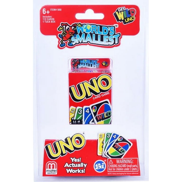  Worlds Smallest Classic Games - Pictionary - Uno Card Pack -  Miniature Playing Cards - Bundle Set of 3 Items : Toys & Games