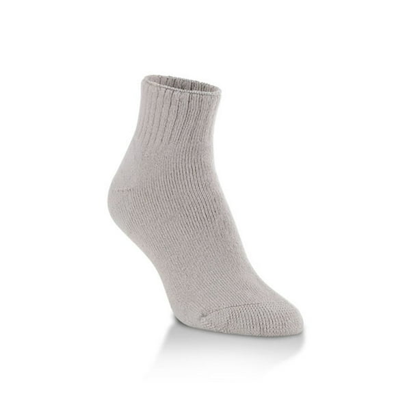 World's Softest Men's Classic Quarter Crew Socks Stone XL