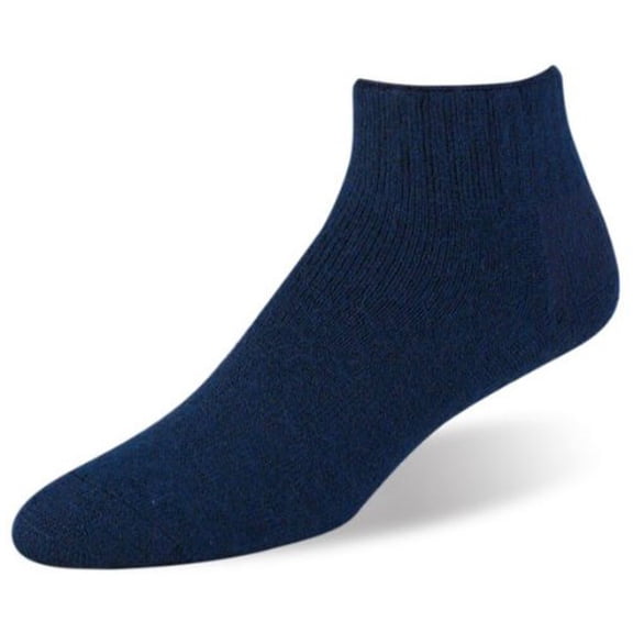 World's Softest Men's Classic Quarter Crew Socks (Medium, Navy)