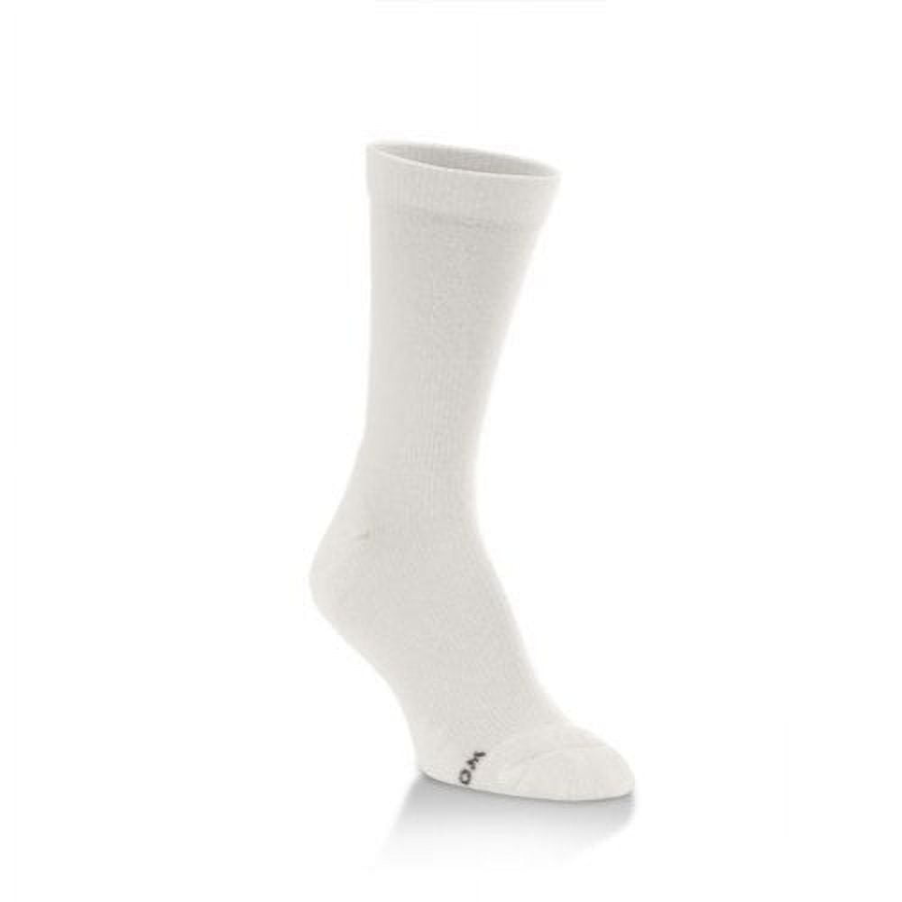 World's Softest Socks Support Fit Crew White Medium