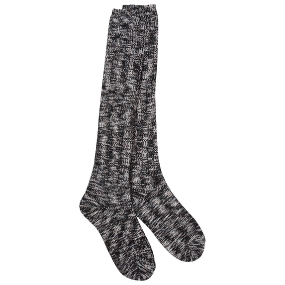 World's Softest Weekend Collection Women's Knit Gray Knee High Socks, Nightfall