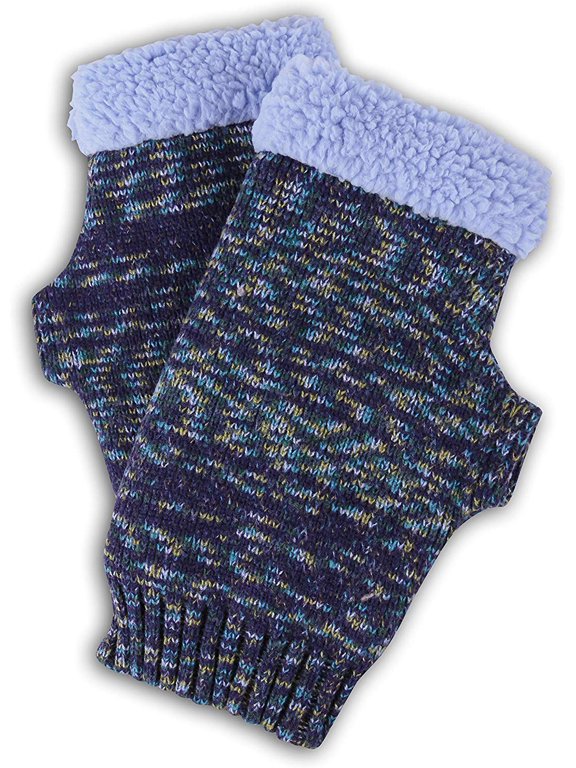 Weekend Collection Women's One Size Sherpa-Lined Ragg Gloves, Peacock