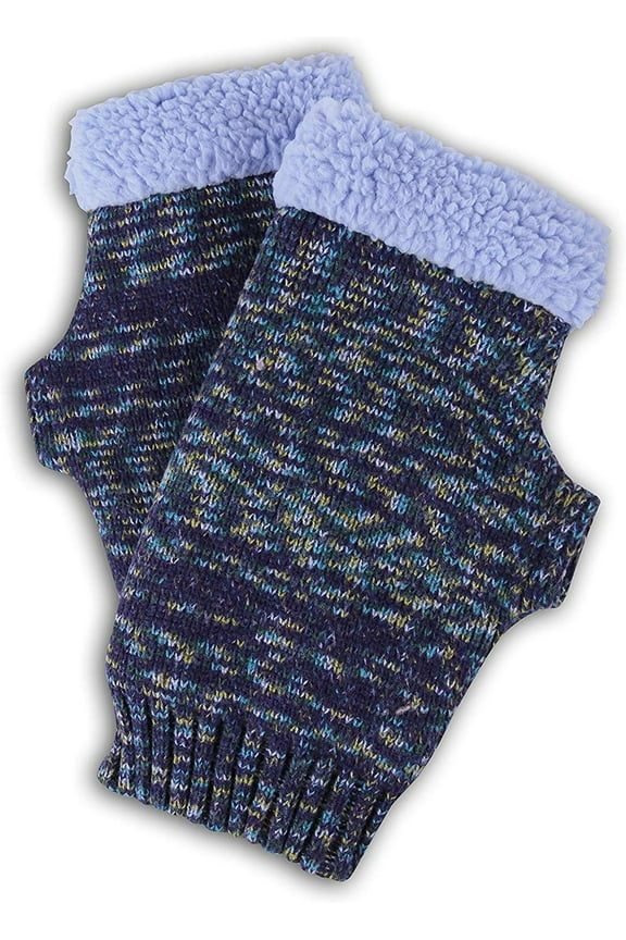 Weekend Collection Women's One Size Sherpa-Lined Ragg Gloves, Peacock