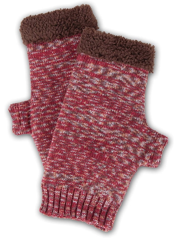 Women's Weekend Collection Ragg Knit Fingerless Gloves One Size Fits Most (Winter)