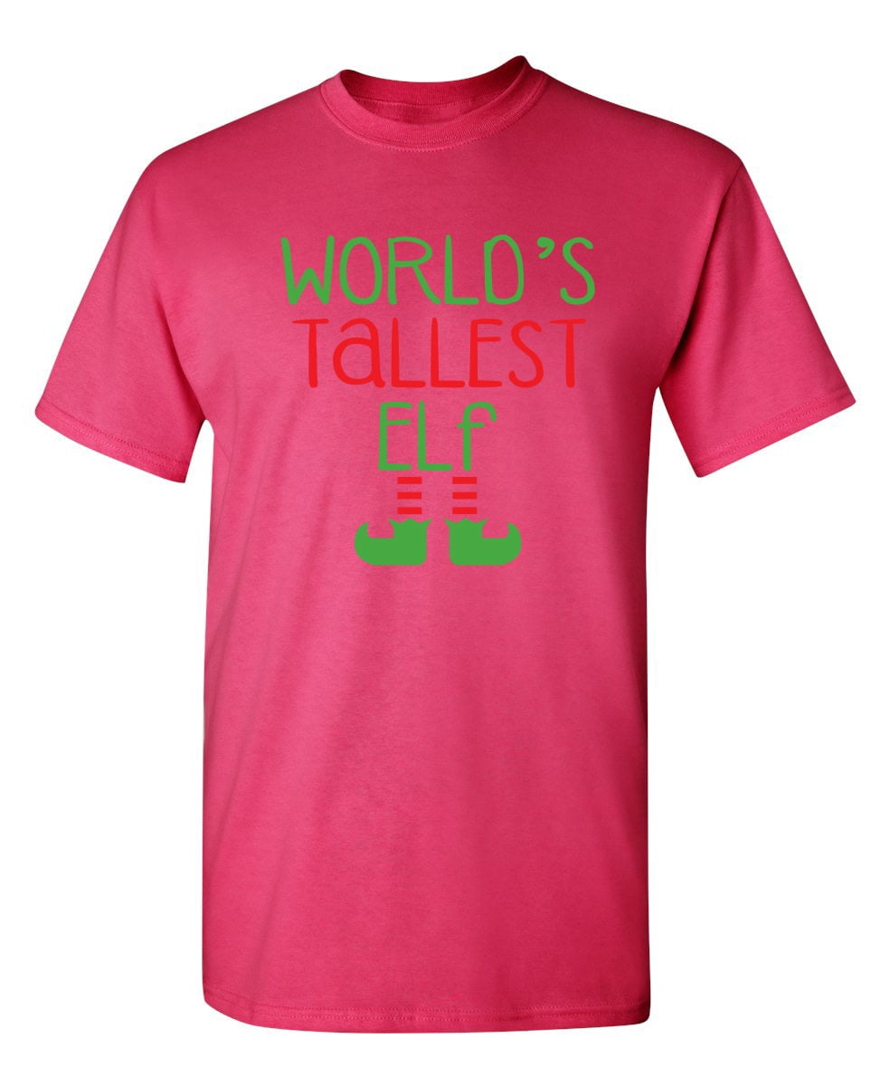World's Tallest Elf Sarcastic Humor Graphic Novelty Funny Youth T Shirt