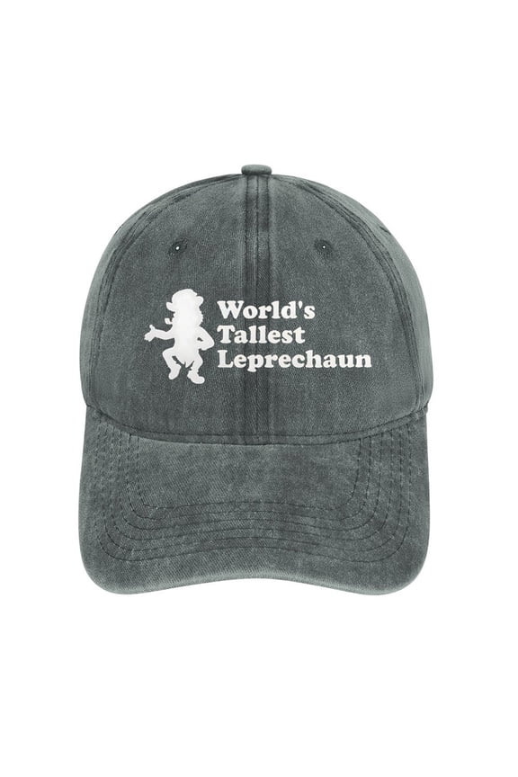 World’s Tallest Leprechaun Gray Baseball Cap for Men Women, Adjustable Snapback Hats Cotton Hat