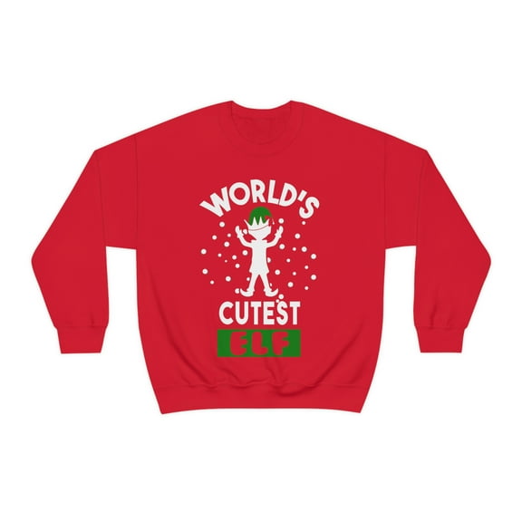 World's cutest elf Unisex Sweatshirt, S-2XL Holidays Xmas Christmas Elves