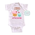 thumbnail image 1 of World's sweetest Little Sister cupcake - wallsparks cute & funny Brand - baby one piece bodysuit - Great baby shower gift!, 1 of 3